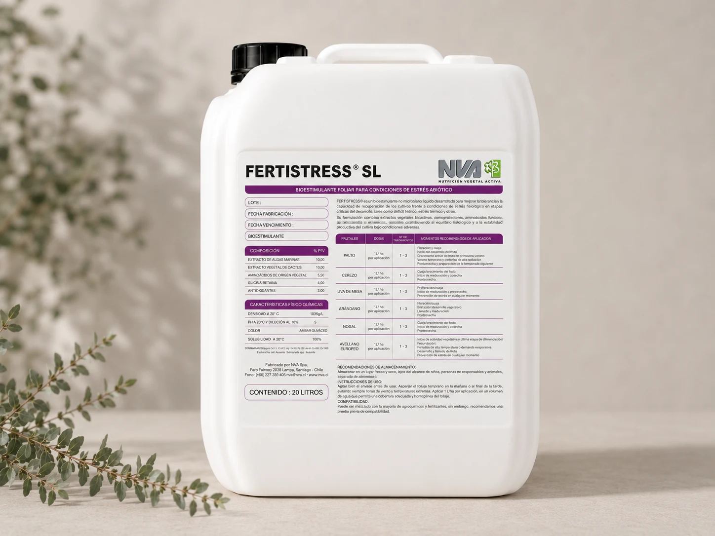 Envase de FertiStress de NVA